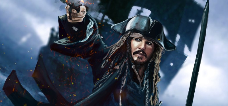 jack sparrow, artist, hd, 4k, 5k, artwork, digital art, johnny depp