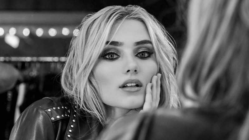 meg donnelly, girls, celebrities, hd, 4k, 5k, monochrome, black and white
