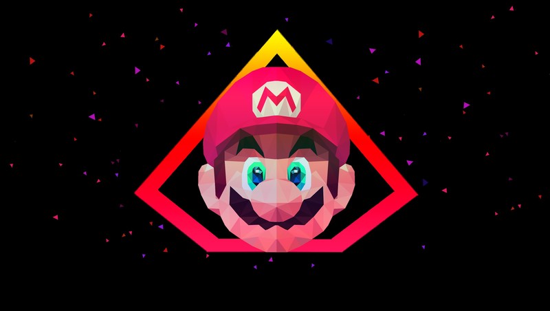 mario, artwork, hd, artist, behance, digital art, games, low poly