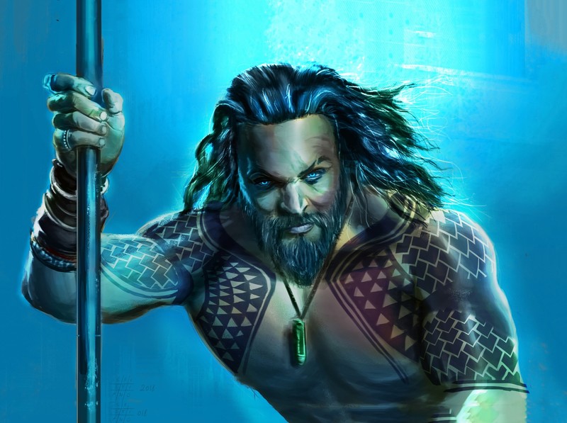 aquaman movie, jason momoa, aquaman, 2018 movies, movies, hd, artwork, artist, artstation, digital art, superheroes