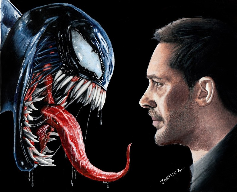 venom, tom hardy, artwork, hd, superheroes, deviantart, digital art