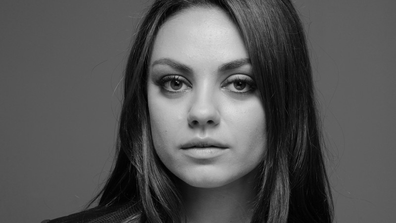 mila kunis, celebrities, girls, hd, 4k, monochrome, black and white