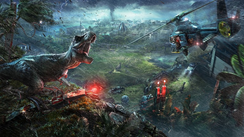 jurassic world evolution, 2018 games, games, hd, 4k, dinosaur