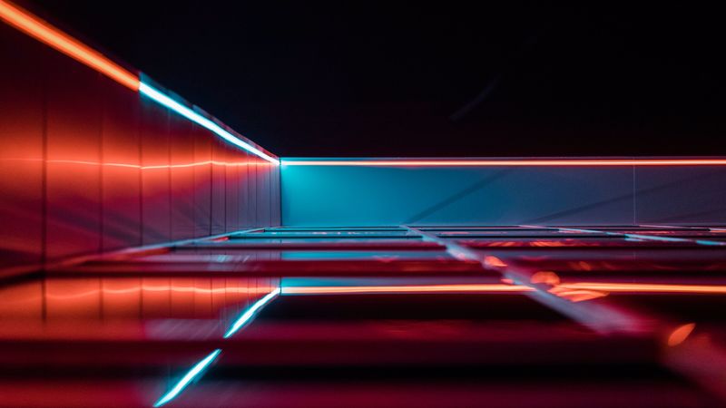 light, glow, lines, reflection, dark, 4k