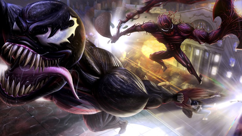 venom, carnage, artwork, hd, superheroes, 4k, 5k, 8k, 10k, digital art, deviantart, supervillain