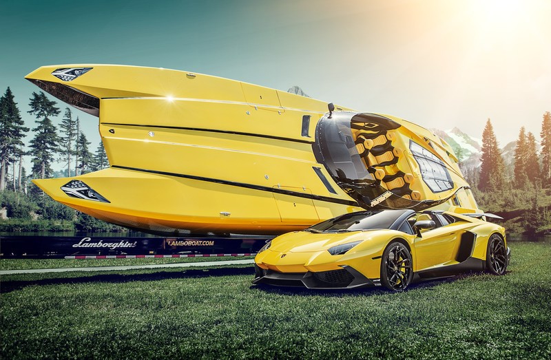 lamborghini, cars, hd, boat
