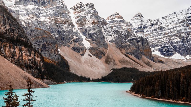 mountains, lake, water, landscape, nature, 4k