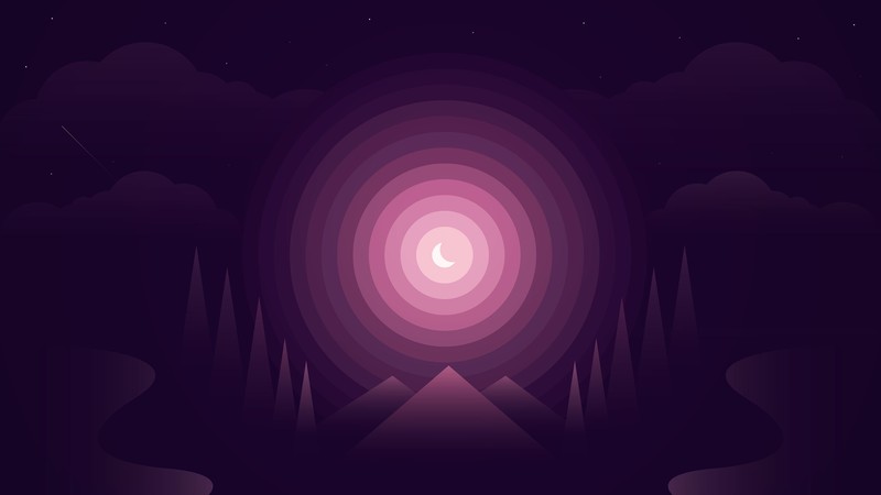 landscape, dreamy, moon, minimalist, 4k, minimalism, hd, artist, artwork, digital art