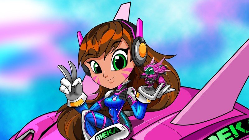 dva overwatch, overwatch, games, hd, artwork, artist, digital art, behance, 4k