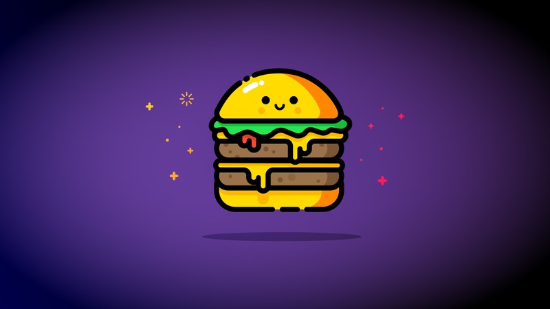 burger, minimalism, minimalist, hd, 4k, 5k, deviantart