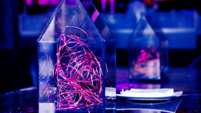 decoration, glass, transparent, crafts, house, 4k
