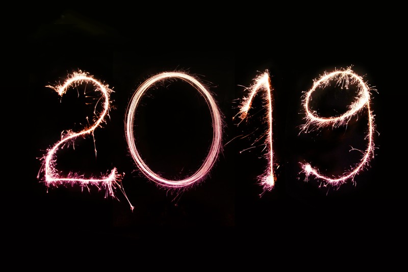happy new year 2019, celebrations, 4k, hd, 5k