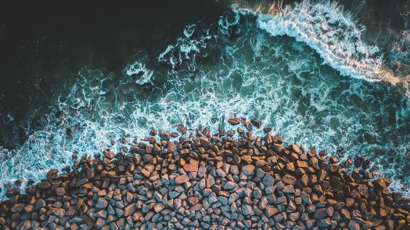 rocks, coast, sea, nature, hd, 4k