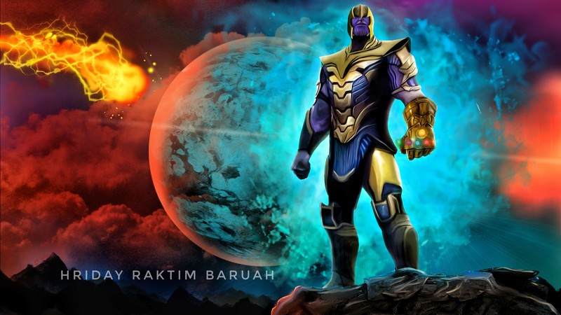 thanos, 5k, hd, 4k, artwork, superheroes, deviantart, artist, digital art, art