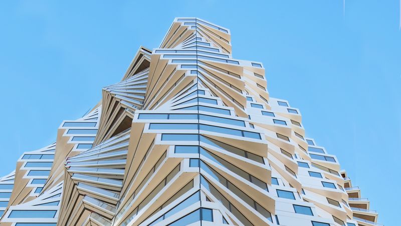 building, facade, architecture, minimalism, modern, 4k