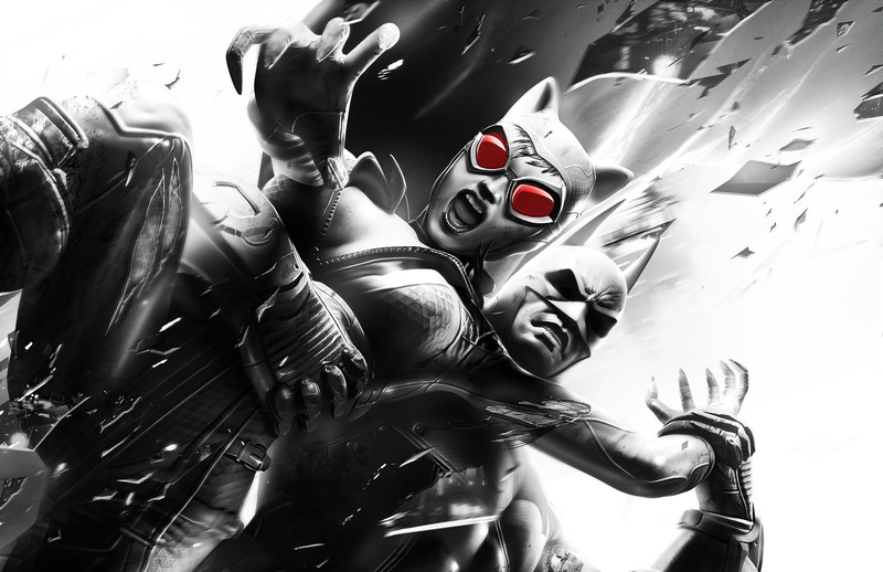 batman, harley quinn, artwork, hd, 4k, 5k, monochrome, black and white