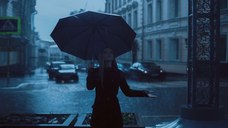 girls, rain, hd, umbrella, actress, 4k, 5k