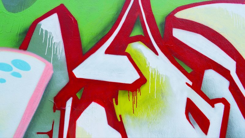 graffiti, wall, paint, colorful, lines, 4k