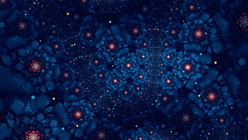 flowers, artist, artwork, digital art, hd, fractal