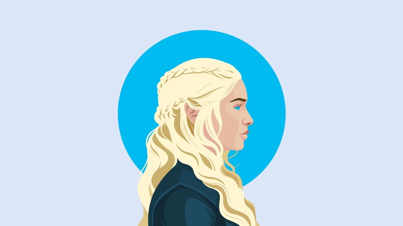 daenerys targaryen, minimalism, 4k, illustration, artist, behance, game of thrones season 8, game of thrones, tv shows, hd, digital art, artwork