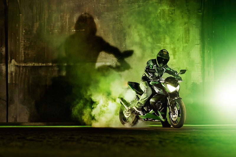 kawasaki z300, kawasaki, bikes, hd, 4k, behance, drifting