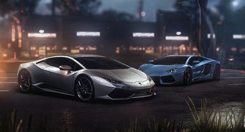 lamborghini aventador, lamborghini huracan, lamborghini, hd, gta, games