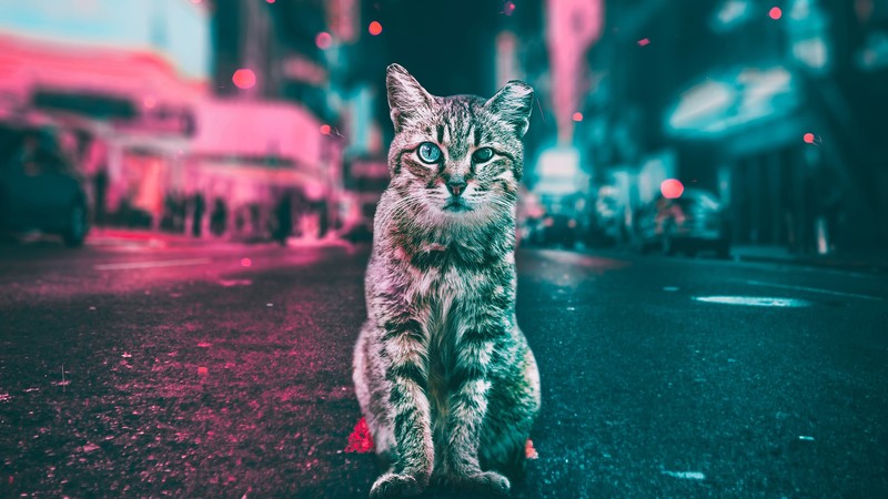 cat, animals, hd, artist, artwork, digital art, photography