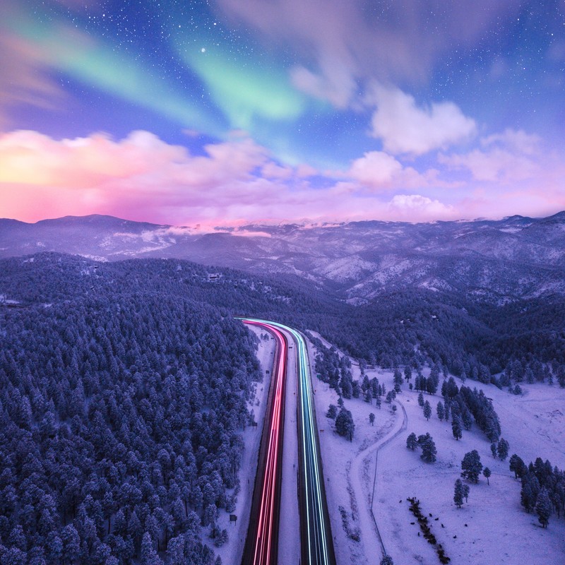 road, long exposure, photography, colorful, hd, 4k, sky