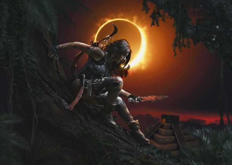 shadow of the tomb raider, tomb raider, games, hd, 2018 games, lara croft, artstation, artwork, artist, digital art