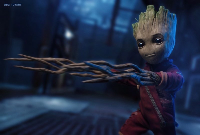 baby groot, groot, 5k, hd, 4k, superheroes