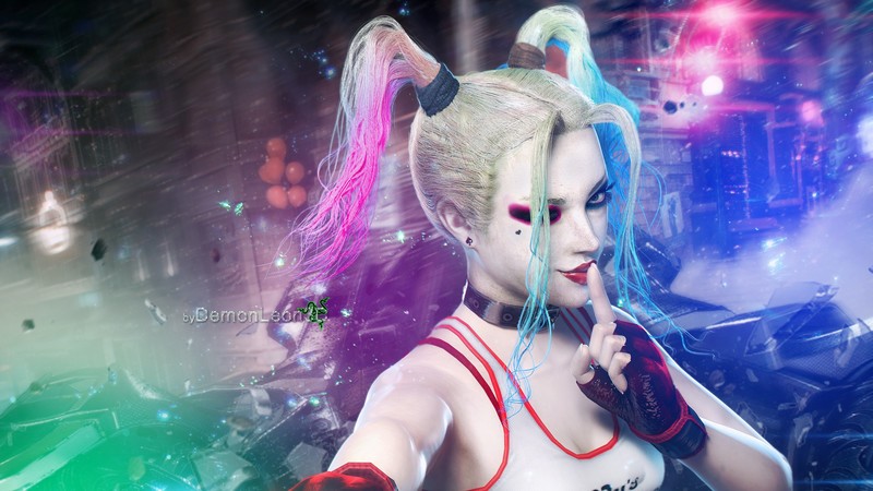harley quinn, artist, digital art, hd, supervillain, deviantart