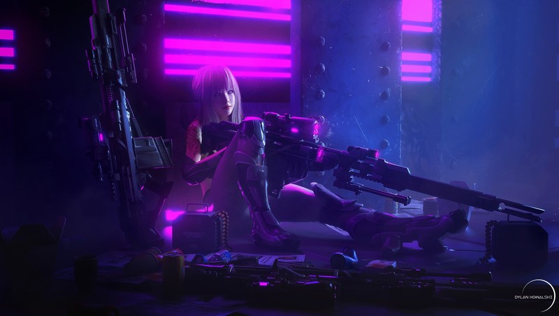 cyberpunk, fantasy girls, artist, artwork, digital art, hd, artstation