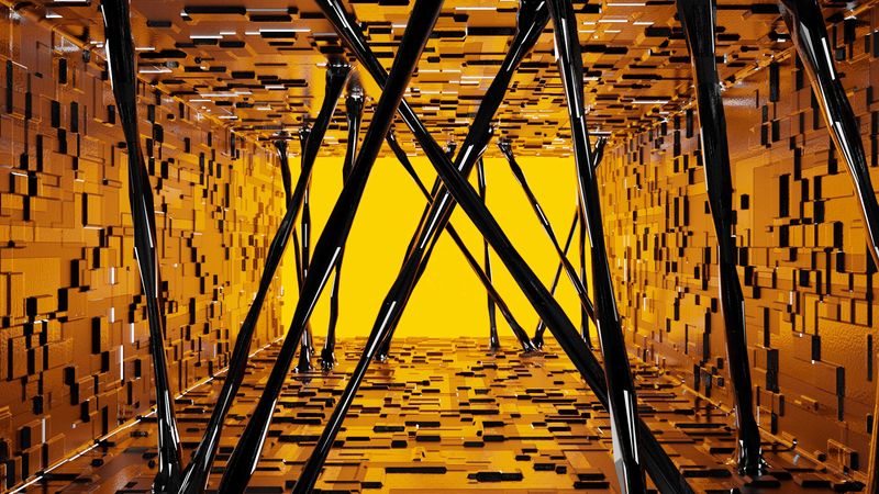 tangled, structure, bright, volume, 3d, 4k