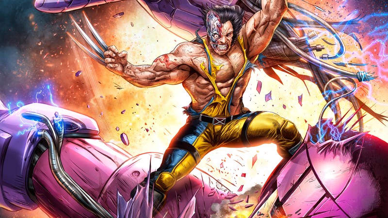 wolverine, sentinel, marvel, artwork, 5k, hd, 4k, digital art, superheroes