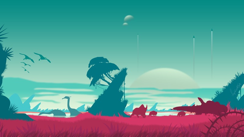 no mans sky, games, hd, 4k, 2018 games, landscape, vector, artist, artwork, digital art, deviantart