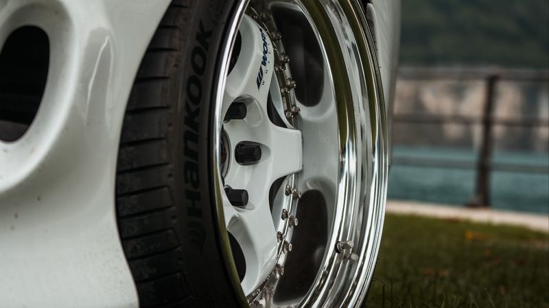 car, white, wheel, disk, closeup, 4k