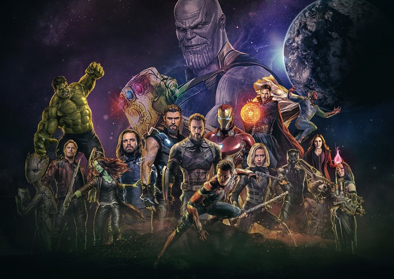 avengers infinity war, artwork, hd, artist, digital art, superheroes, deviantart, iron man, thor, captain america, hulk, thanos, spiderman, winter solider, black widow, black panther, vision, scarlet witch, war machine