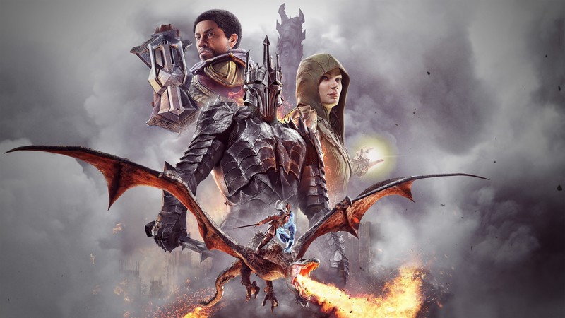 middle earth shadow of war, games, hd, 4k, 2018 games, dragon, fire