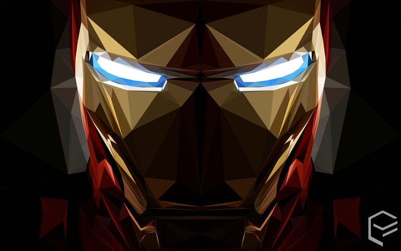 iron man, low poly, artwork, art, hd, 4k, artist, digital art, behance