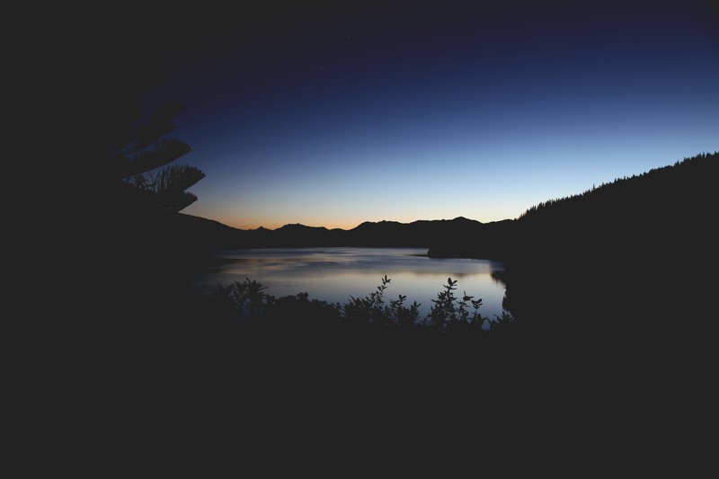sunset, lake, mountains, beach, nature, hd, 4k, 5k, silhouette