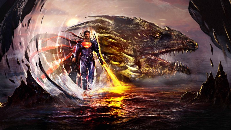 superman, man of steel, dragon, hd, 4k, 5k, artwork, artist, digital art, superheroes, deviantart
