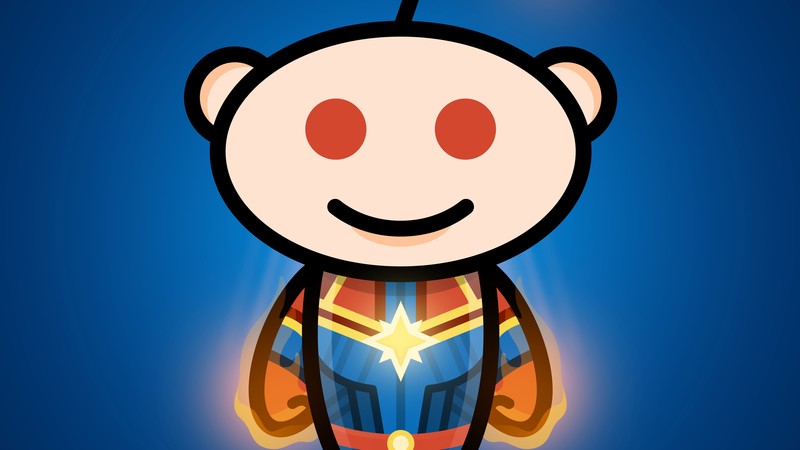 reddit, captain marvel, artwork, hd, 4k, 5k, artwork, digital art