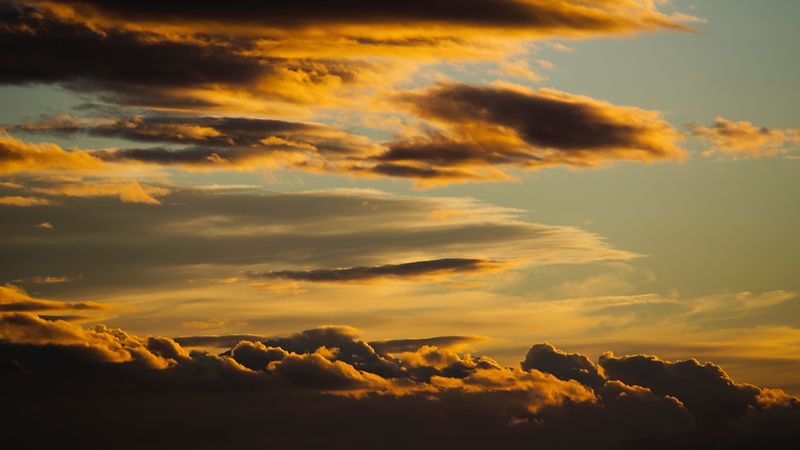 clouds, backlit, dark, sunset, dusk, 4k