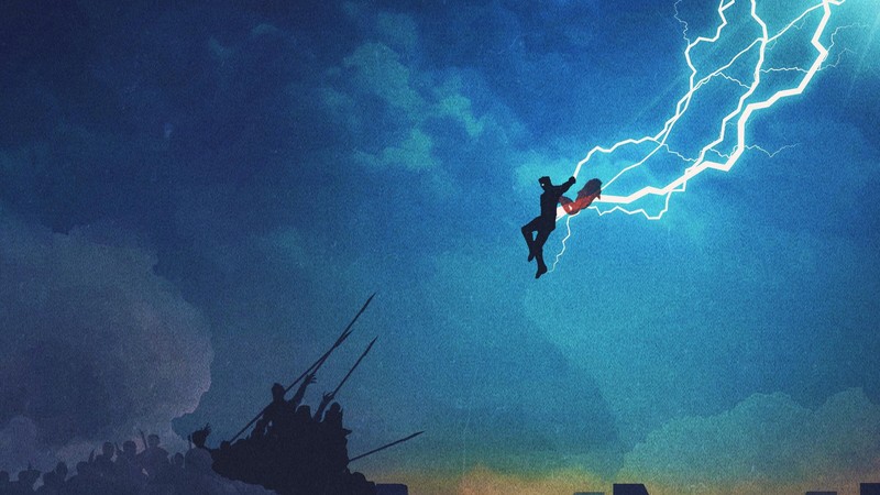 thor, superheroes, artist, artwork, digital art, hd, minimalism, minimalist