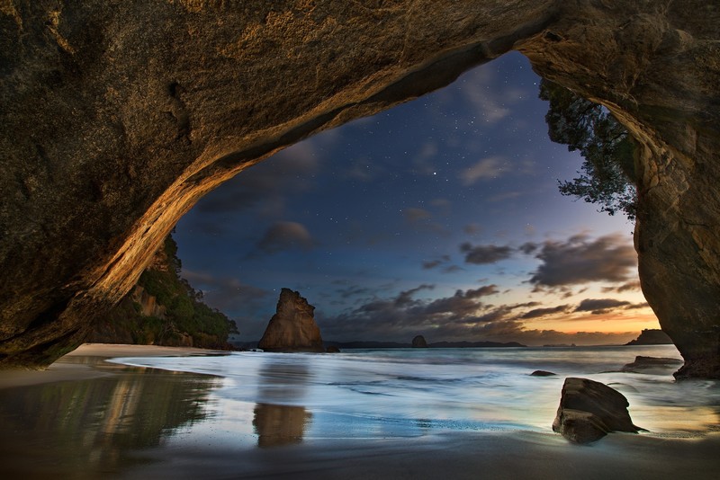 cave, nature, sunlight, hd