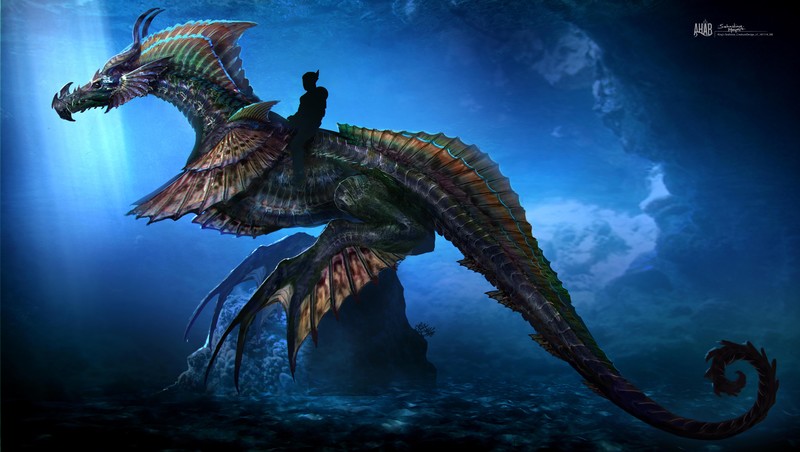 aquaman, superheroes, artist, artwork, digital art, hd, 4k, 5k, 8k, 10k, concept art, dragon, artstation