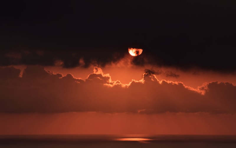 sky, sunset, dark, clouds, nature, hd, 4k