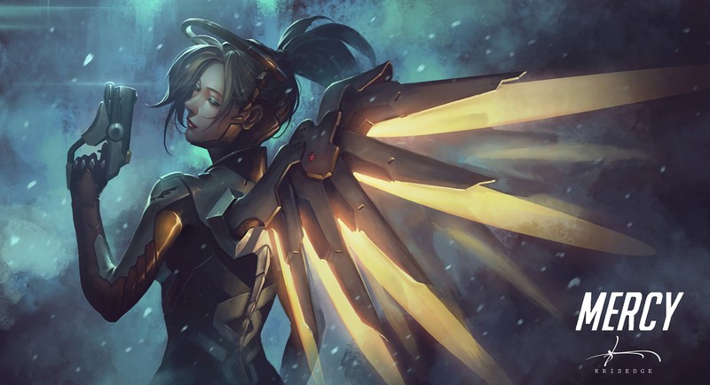 mercy overwatch, games, digital art, artist, artwork, fantasy girls, hd