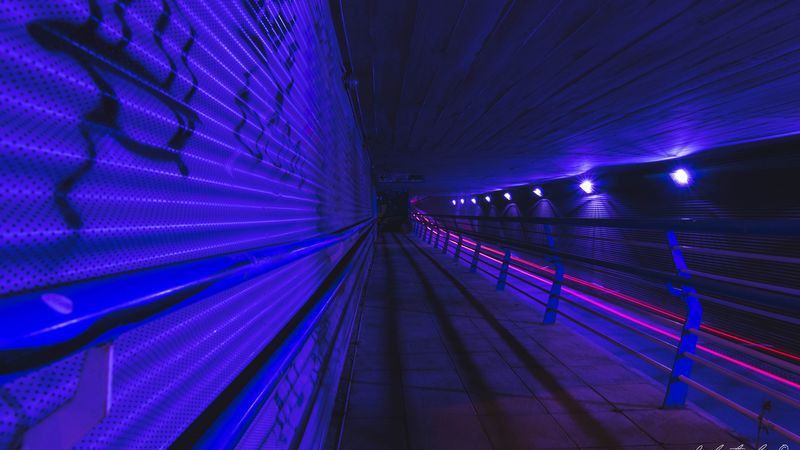 tunnel, metro, dark, underground, backlight, 4k