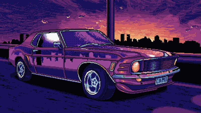 mustang, vintage, artwork, artist, digital art, hd, 4k, 5k, reddit